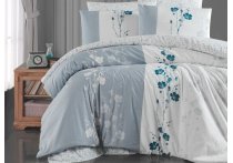 Постельное белье ранфорс First Choice - Camelia Grey (Турция), евро